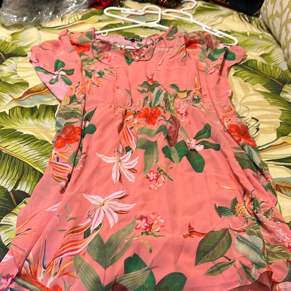 Express tropical dress with tags